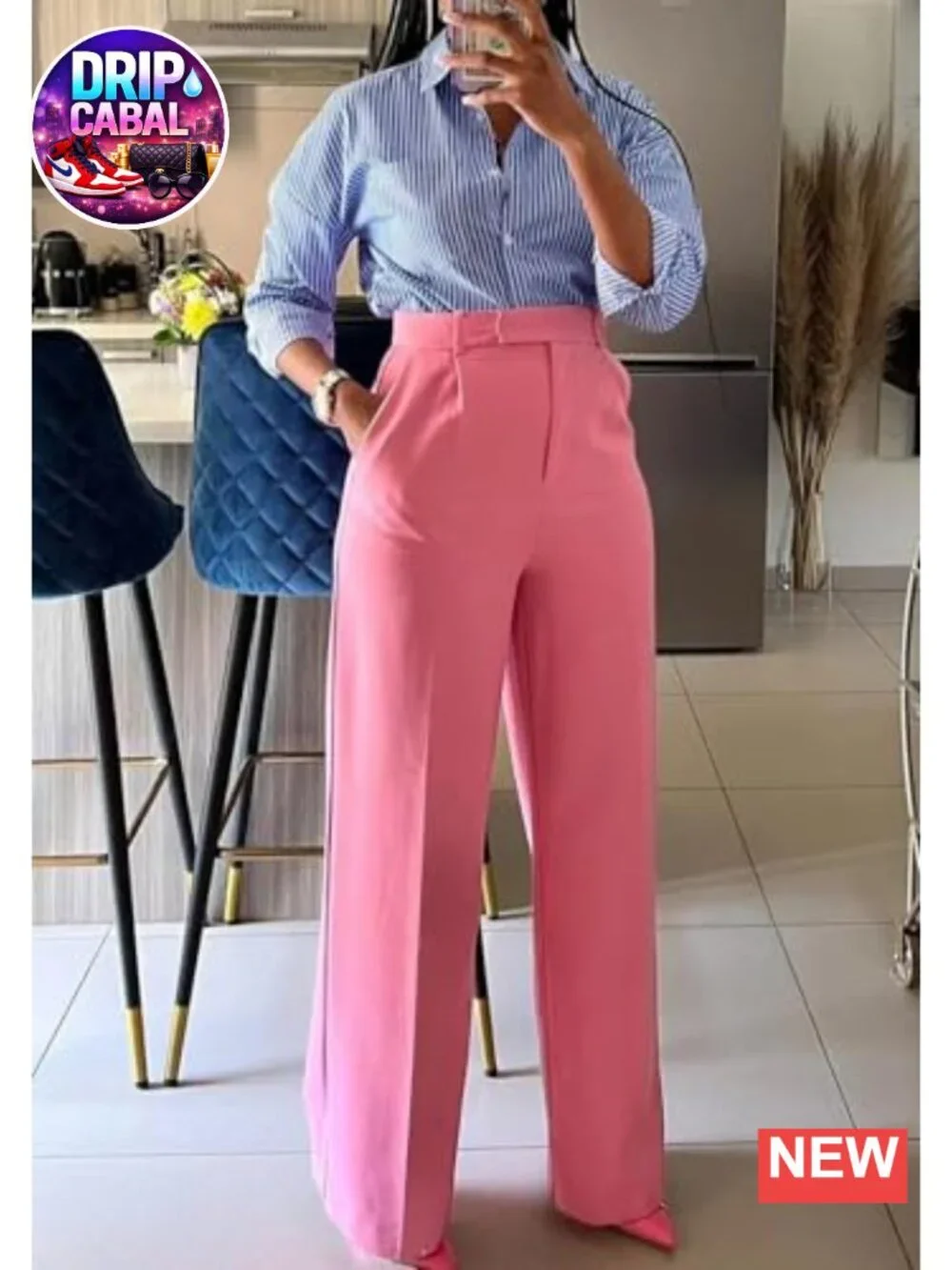 Women's High Waisted Wide Leg Dress Pants Straight Leg Slacks Trousers,